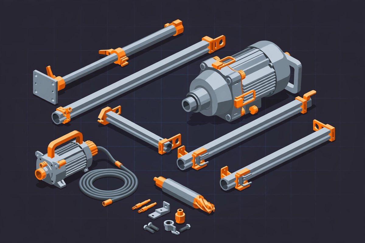 TerroCore ZY-25 portable core drill field kit — concept illustration